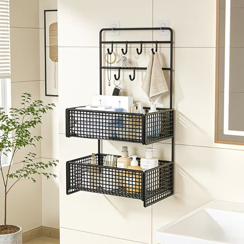 Multifunctional 2 Tier Basket With key Holder's