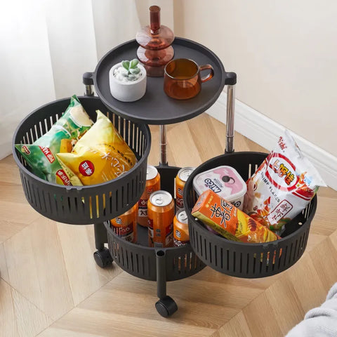 3 Tier Fruit/Vegetables Rotatable Moveable Basket