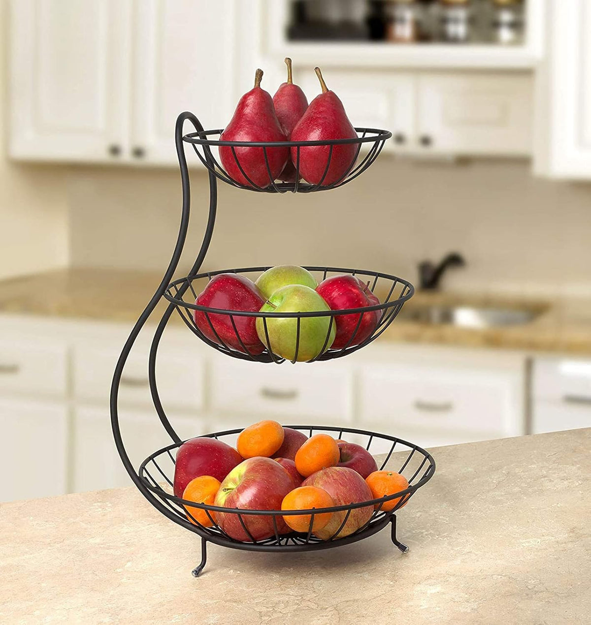 3 Tier Fruit Basket  for Living Room & Modern Kitchen