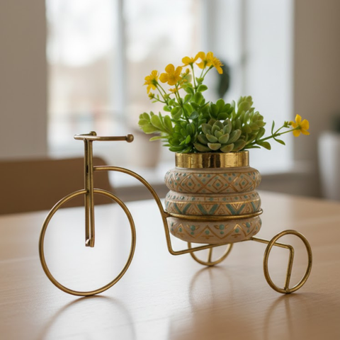 Minimalist Cycle Decor With Planter