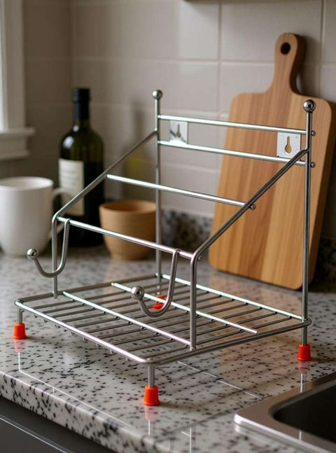 Chakla Belan and Tawa Stand for Kitchen  Large Size - 100% Rust-Free (Only Stand)