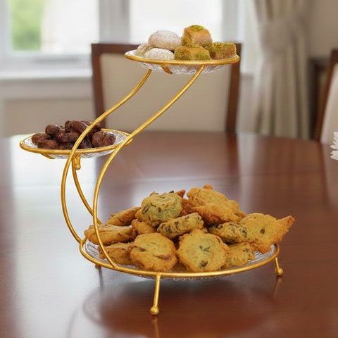 Dish Serving Rack With Plates