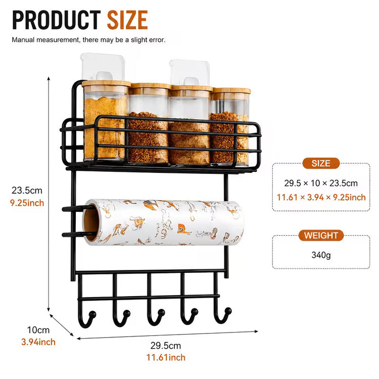 Wall Mounted Organizer With Paper Towel