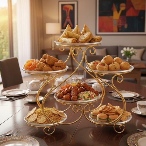 Dish Serving Rack