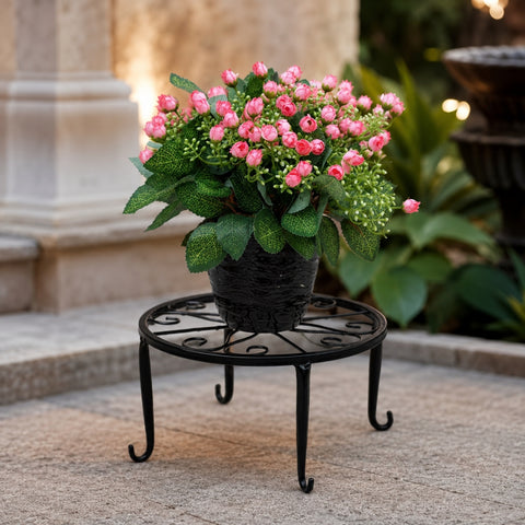 Rust-Proof Metal Floor Stand Plant Rack - Indoor/Outdoor,