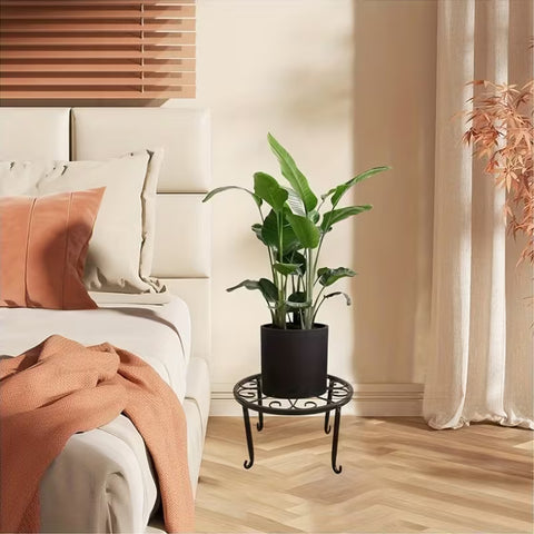 Rust-Proof Metal Floor Stand Plant Rack - Indoor/Outdoor,