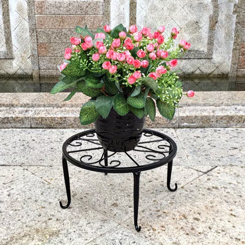 Rust-Proof Metal Floor Stand Plant Rack - Indoor/Outdoor,