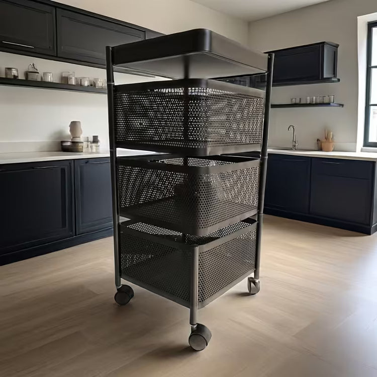 3 Tier Rotatable Baket With wheels