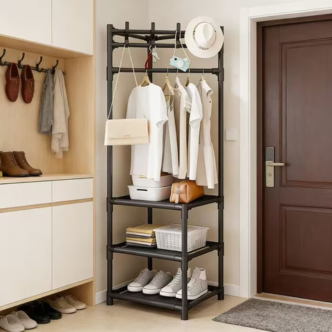 Heavy Duty Clothes Hanging Rack Multi Tier Storage Rack