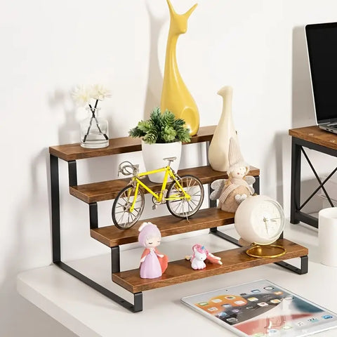 3 & 4 Layer Wooden Shelf Rack