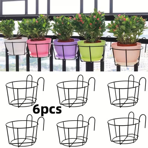 Black Metal Hanging Plant Rack