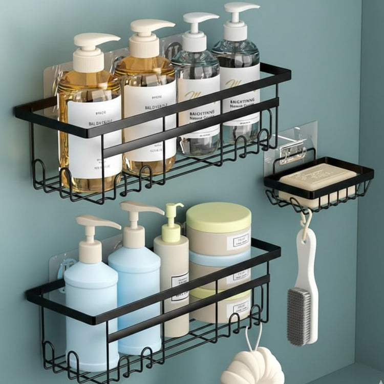 Three-Pack Drill-Free Shower Rack