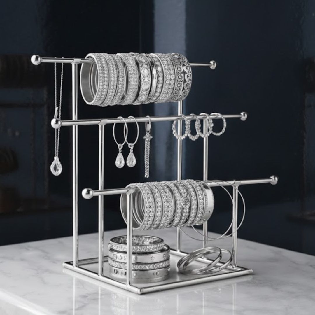 Metal Bangle & Jewelry Organizer Stand