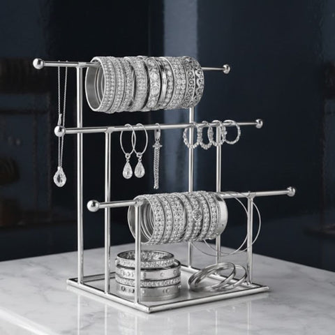 Metal Bangle & Jewelry Organizer Stand