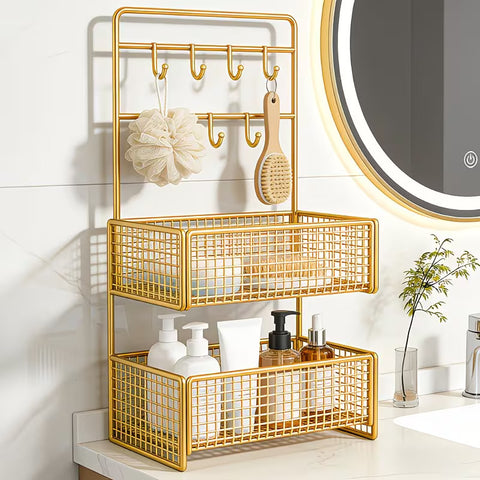 Multifunctional 2 Tier Basket With key Holder's