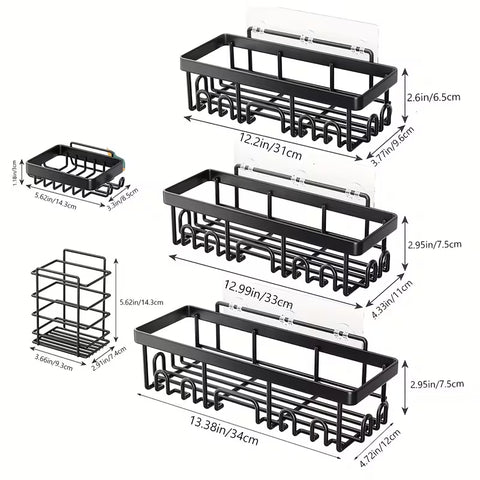 6 Pcs Wall Mounted Bathroom Shelves For Soap and toiletries