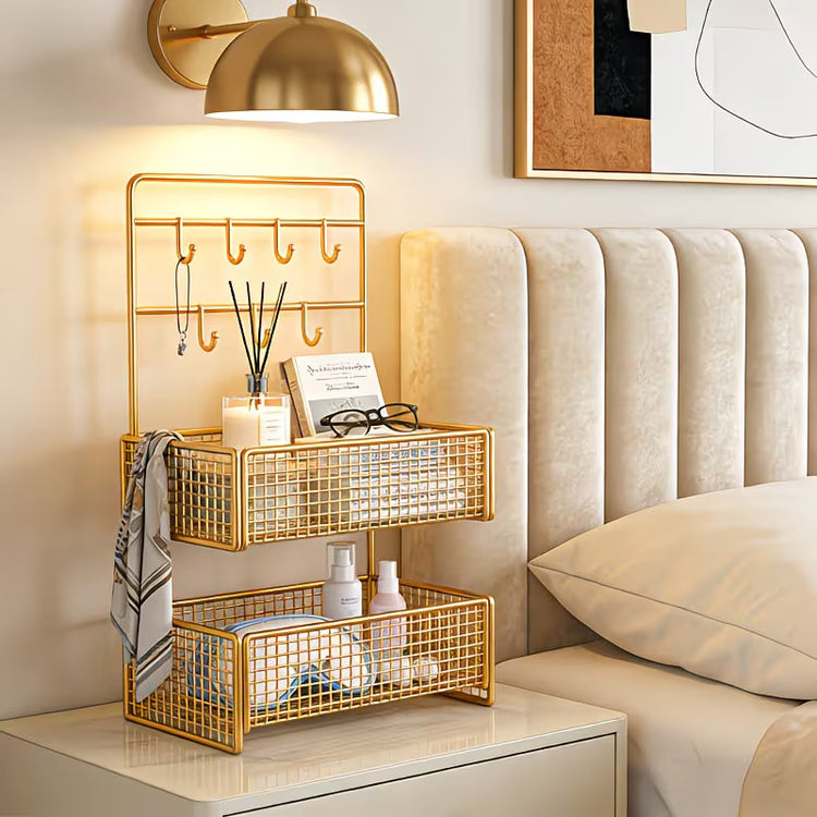 Multifunctional 2 Tier Basket With key Holder's