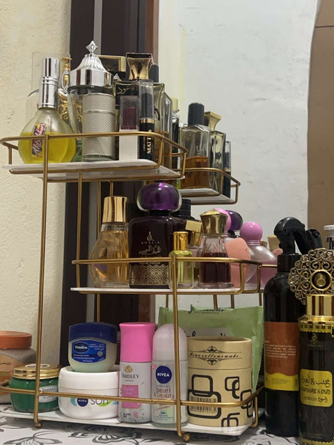 3 Tier Makeup Organizer Aryclic marble Texture Top Premium Quality
