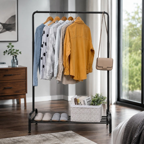 Multi-purpose Clothes  Oganizer  stand with Single Shoe Rack