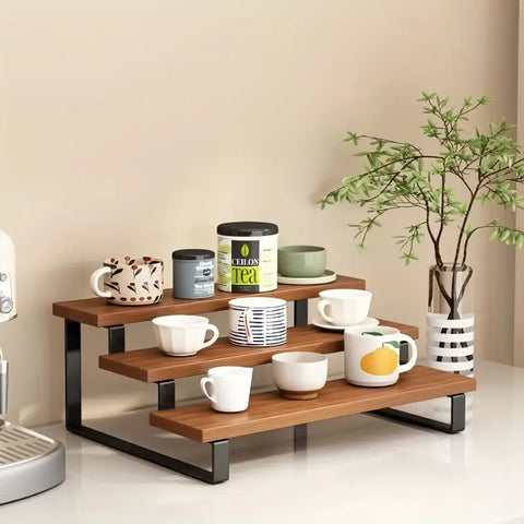3 & 4 Layer Wooden Shelf Rack