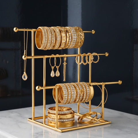 Metal Bangle & Jewelry Organizer Stand
