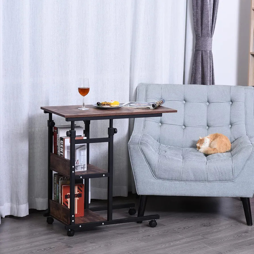 Height adjustable laptop table